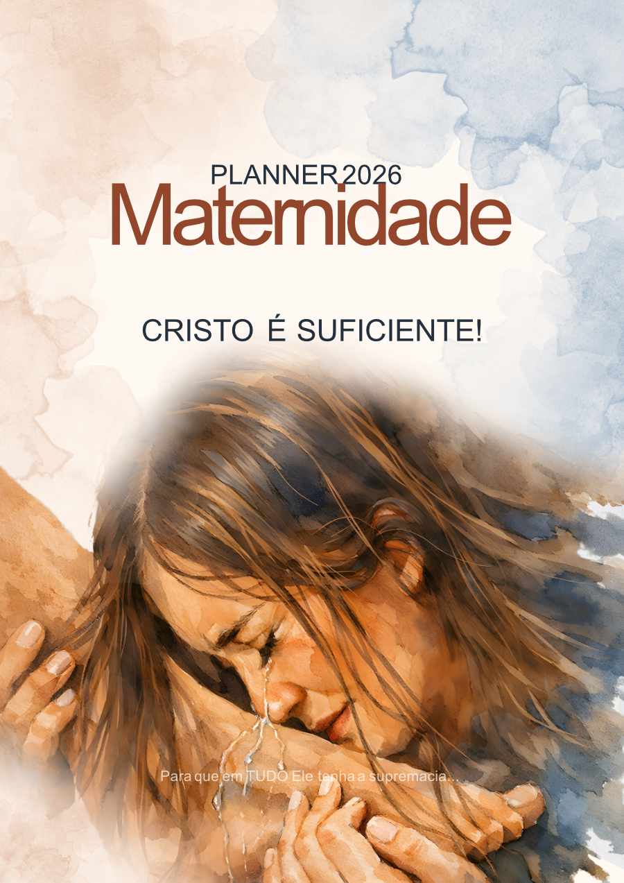 Planner Maternidade com Deus 2026 sobre a mesa